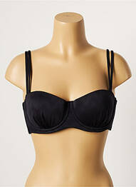 Haut de maillot de bain stretch haut bandeau noir BELCOR femme