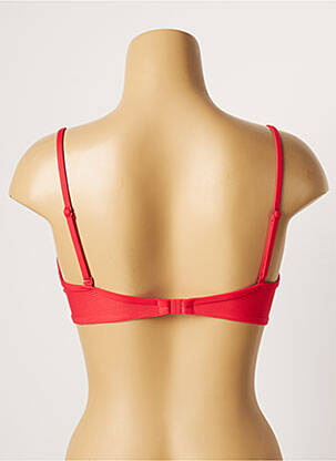 Haut de maillot de bain stretch haut soutien-gorge push-up rouge CHERRY BEACH femme