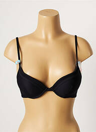 Haut de maillot de bain stretch haut soutien-gorge push-up noir CHERRY BEACH femme