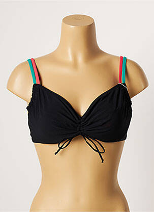 Haut de maillot de bain stretch haut soutien-gorge emboitant noir BELCOR femme