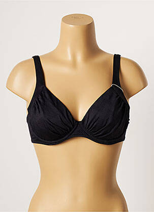 Haut de maillot de bain stretch haut soutien-gorge emboitant noir BELCOR femme