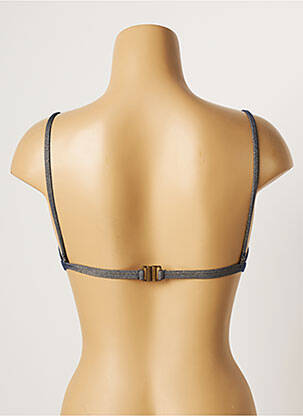 Haut de maillot de bain stretch haut triangles bleu LOU femme