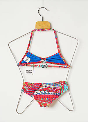 Maillot de bain 2 pièces bretelles élastiquées ajustables rouge BANANA MOON fille