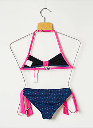 Maillot de bain 2 pièces bretelles élastiquées ajustables bleu BANANA MOON fille