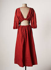 Robe mi-longue rouge MÊME ROAD pour femme seconde vue