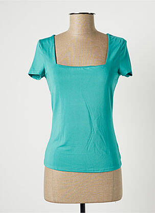 T-shirt coupe cintrée manches courtes bleu BY SWAN femme