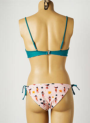 Maillot de bain 2 pièces stretch haut soutien-gorge balconnet rose WILD femme