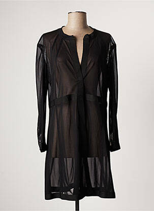 Robe courte manches longues manches longues noir POUSSIERE D'ETOLE femme