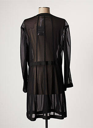 Robe courte manches longues manches longues noir POUSSIERE D'ETOLE femme