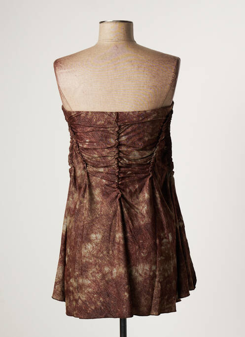 Tunique sans manche marron BOHEMIA pour femme