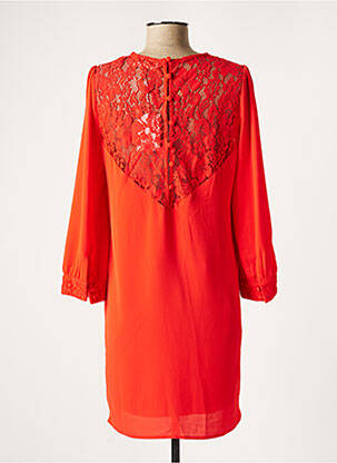 Robe courte manches longues manches longues rouge MAJOLICA femme