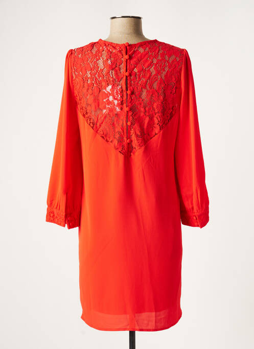 Robe courte manches longues manches longues rouge MAJOLICA femme