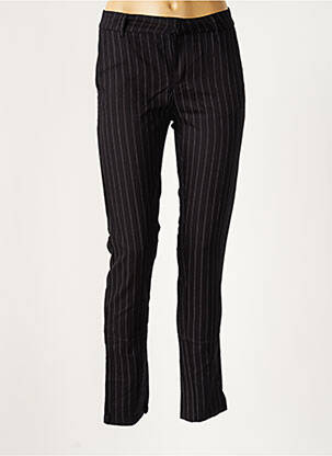 Pantalon chino taille basse taille basse noir BÔ-M femme