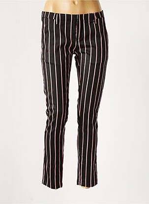Pantalon chino taille basse taille basse noir BÔ-M femme