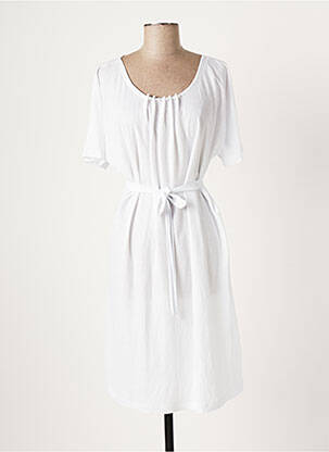 Robe mi-longue blanc FRANCK ANNA pour femme