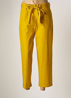Pantalon 7/8 jaune MARIA BELLENTANI pour femme