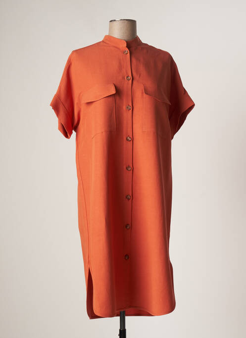 Robe mi-longue orange MARIA BELLENTANI pour femme