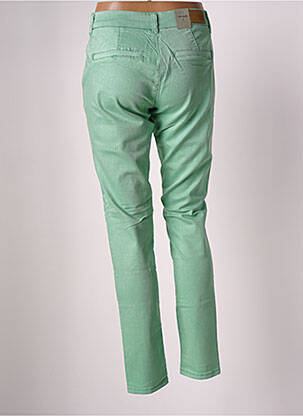 Pantalon chino tissage popeline taille normale vert CREAM femme