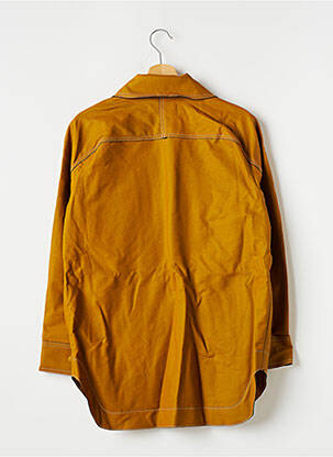 Veste simili cuir fermeture pressionnée orange RODEBJER femme