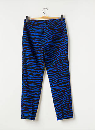 Pantalon chino tissage popeline taille normale bleu PAROSH femme