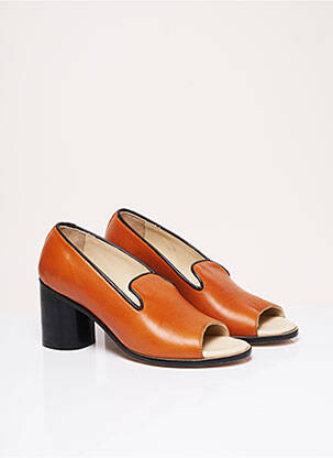 Sandales/Nu pieds orange DEUX SOULIERS pour femme