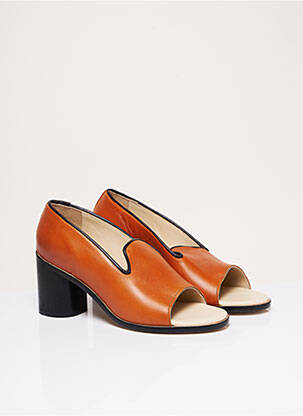 Sandales/Nu pieds orange DEUX SOULIERS pour femme