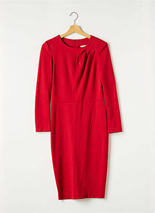 Robe mi-longue manches longues manches longues rouge COLETT femme