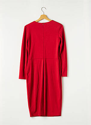 Robe mi-longue manches longues manches longues rouge COLETT femme