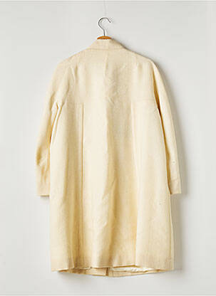 Manteau long coupe droite sans capuche beige BIANCA femme