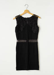 Robe courte fermeture zippée au dos sans manche noir CAPSULE femme