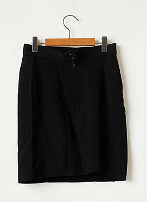 Jupe courte coupe droite noir SANS MARQUE femme