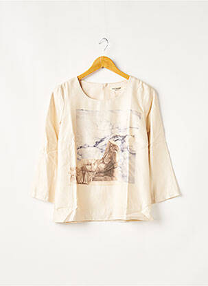 Blouse imprimé fantaisie manches longues beige NICE THINGS femme
