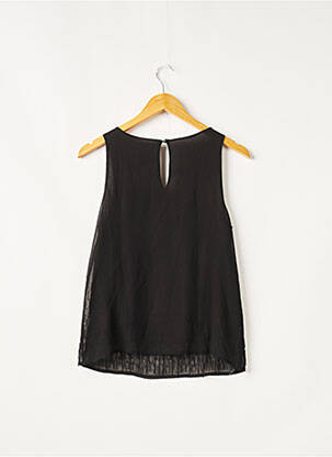 Blouse fermeture boutonnée au dos sans manche noir ICHI femme