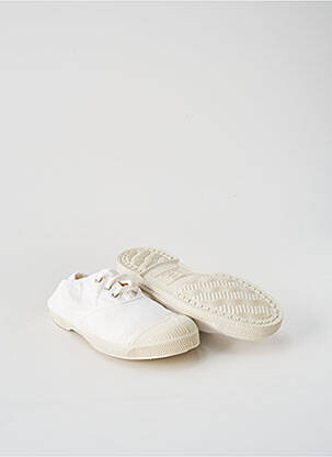 Baskets tissage toile bout rond blanc BENSIMON enfant