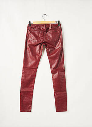 Pantalon slim taille basse taille basse rouge LE TEMPS DES CERISES femme