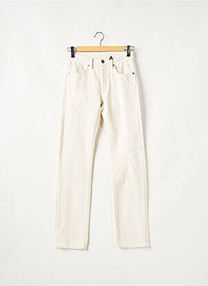 Jeans coupe droite broderie rivets taille normale blanc KILIWATCH femme