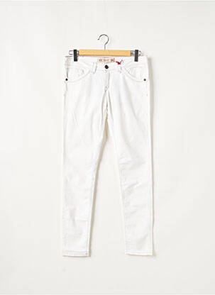 Pantalon slim stretch taille normale blanc FIVE PM femme