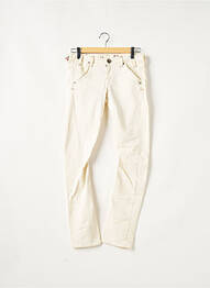 Pantalon slim broderie rivets taille basse beige GUESS femme