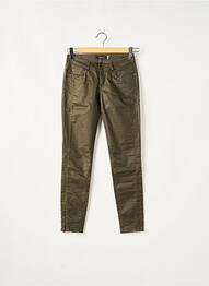 Pantalon slim broderie rivets taille basse vert SALSA femme