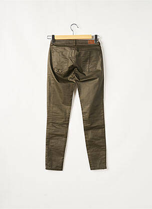 Pantalon slim broderie rivets taille basse vert SALSA femme