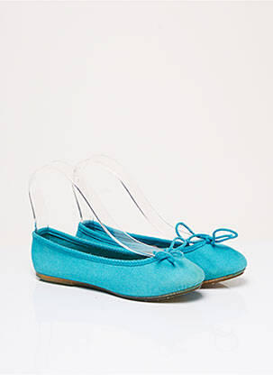 Ballerines matière lisse talon plat jusqu'à 3cm bleu BILLTORNADE femme