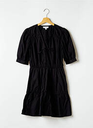 Robe courte coupe évasée manches courtes noir & OTHER STORIES femme