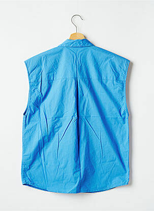 Chemisier poches poitrine sans manche bleu GESTUZ femme