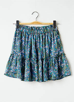 Jupe courte coupe évasée bleu ILVA femme