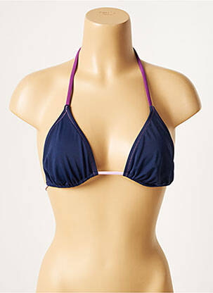Haut de maillot de bain stretch haut triangles bleu SANS MARQUE femme