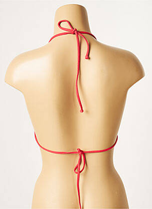 Haut de maillot de bain stretch haut soutien-gorge avec mousse de rembourrage amovible rouge SANS MARQUE femme