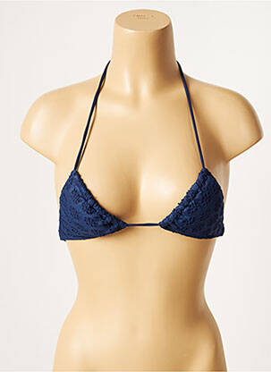 Haut de maillot de bain stretch haut soutien-gorge avec mousse de rembourrage amovible bleu SANS MARQUE femme