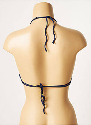 Haut de maillot de bain stretch haut soutien-gorge avec mousse de rembourrage amovible bleu SANS MARQUE femme
