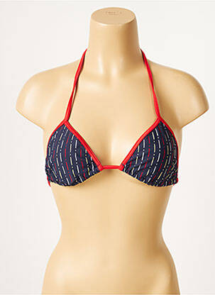 Haut de maillot de bain stretch haut triangles bleu SANS MARQUE femme