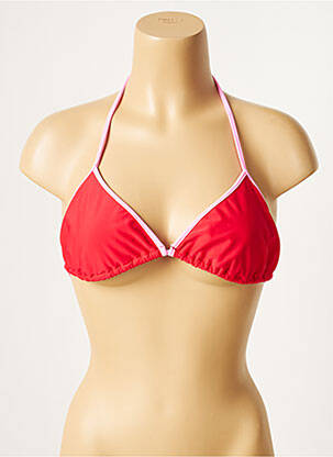 Haut de maillot de bain stretch haut triangles rouge SANS MARQUE femme